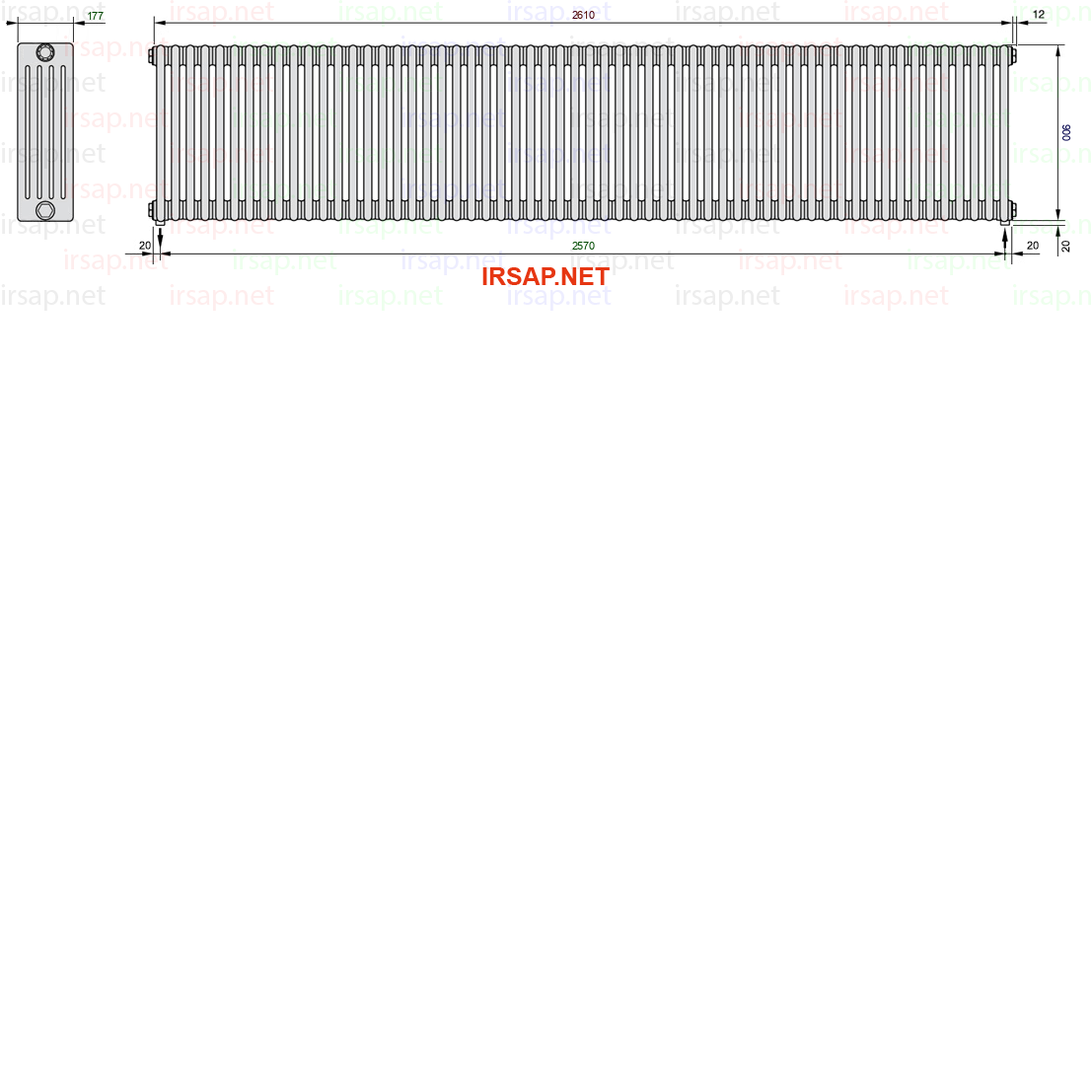 Радиатор IRSAP Tesi 50900/58 T16 CL 01